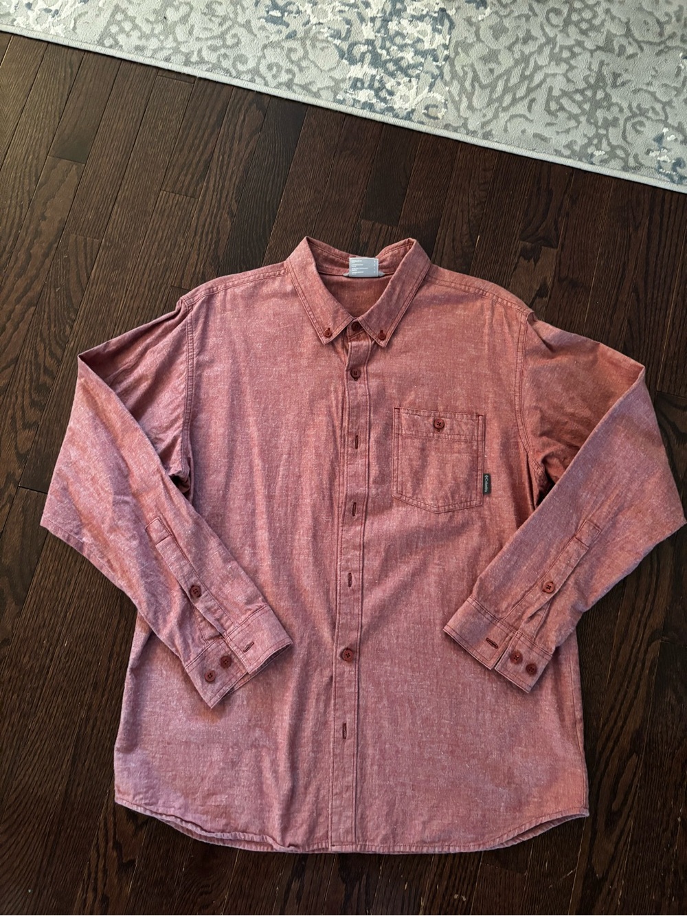 Columbia Men's Button-Down Shirt in Dusty Rose